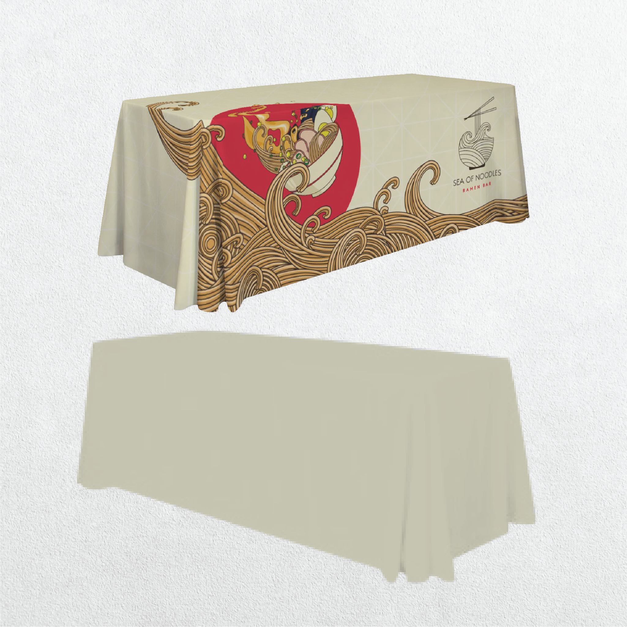 Premium Custom 4 Sided Table Drape – Shop Brand Solutions